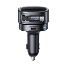 INCARCATOR auto Baseus PrimeTrip VR1, Quick Charge 60W, 1 x USB, 2 x USB Type-C, pt. bricheta auto, cablu retractabil, negru 