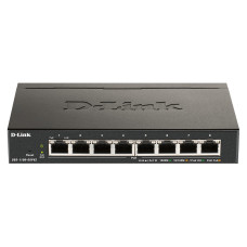 SWITCH PoE D-LINK Smart  8 porturi  Gigabit (8 PoE)  IEEE 802.3af, carcasa metalica, 