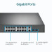 SWITCH TP-LINK  16 porturi Gigabit  POE+ 250W total power, 2× combo gigabit SFP, 2× gigabit non-PoE RJ45, carcasa metal 