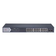 SWITCH. PoE Hikvision, port Gigabit x 24, SFP SFP x 2, rackabil, carcasa metalica, 